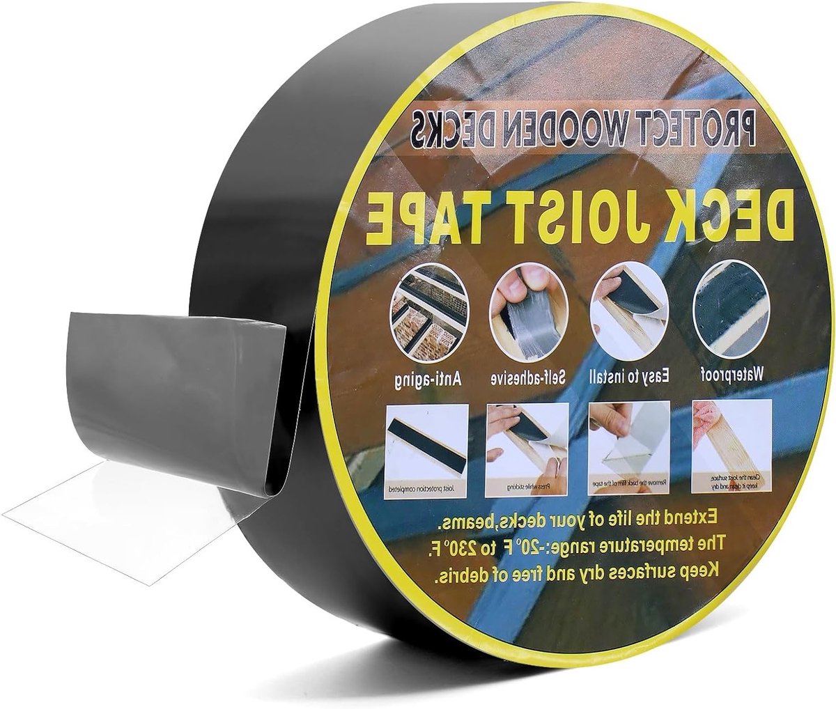 15 m Waterdichte Butyl Reparatietape, 50 mm Breed, Zelfklevende Bitumen Tape voor Daken, Vloeren en Houtverbindingen