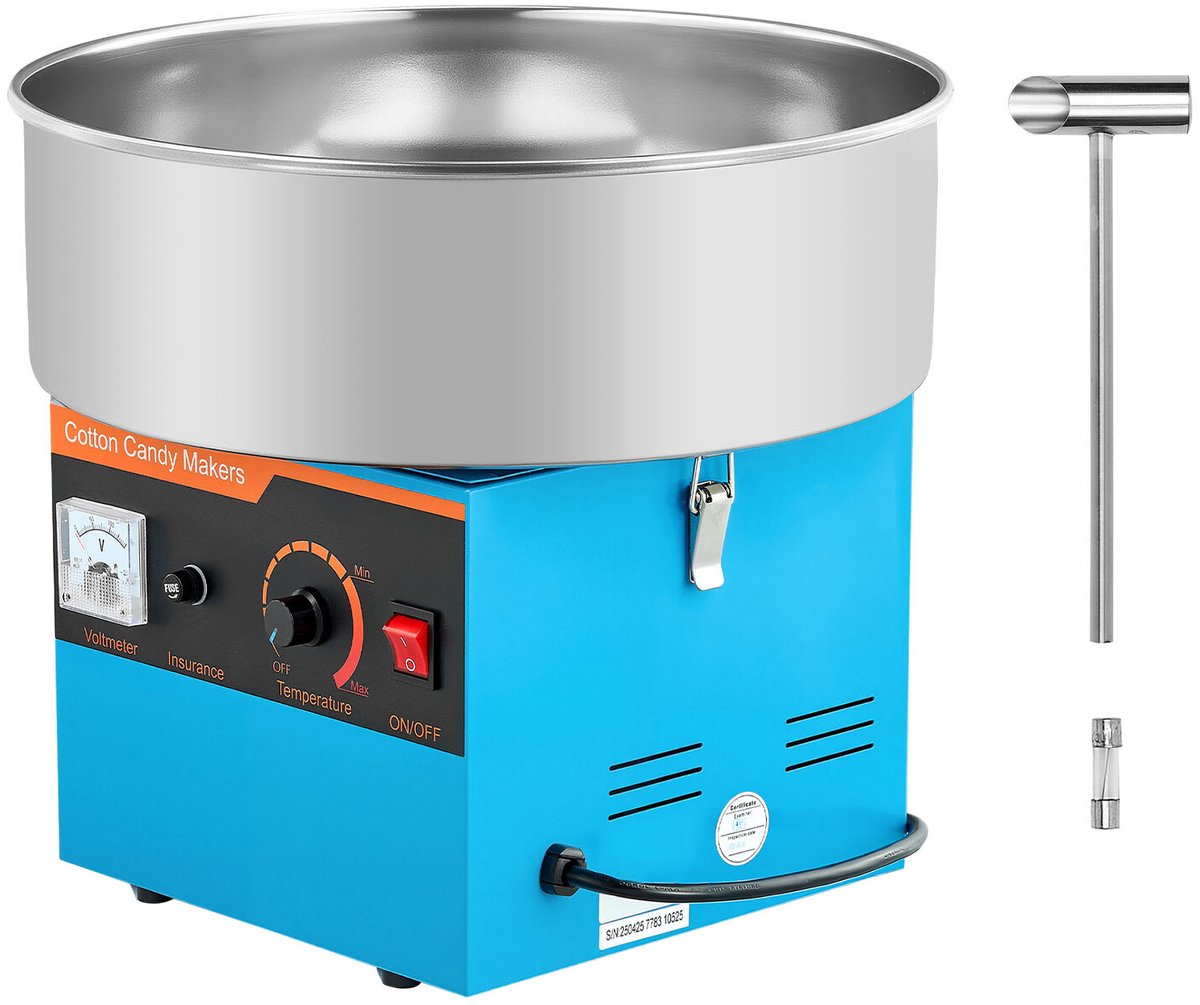 Elektrische Suikerspinmachine 1kw voor Commercieel Gebruik - Blauw