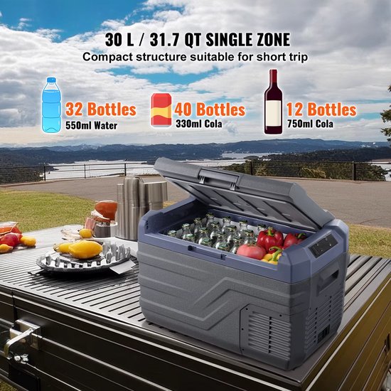 Aafinity Draagbare Autokoelkast met Vriezer 45L - 12V Compressor Koeler met Bluetooth Bediening en LED-display -20°C tot 20°C voor Kamperen en Reizen van Merkloos — afbeelding 5