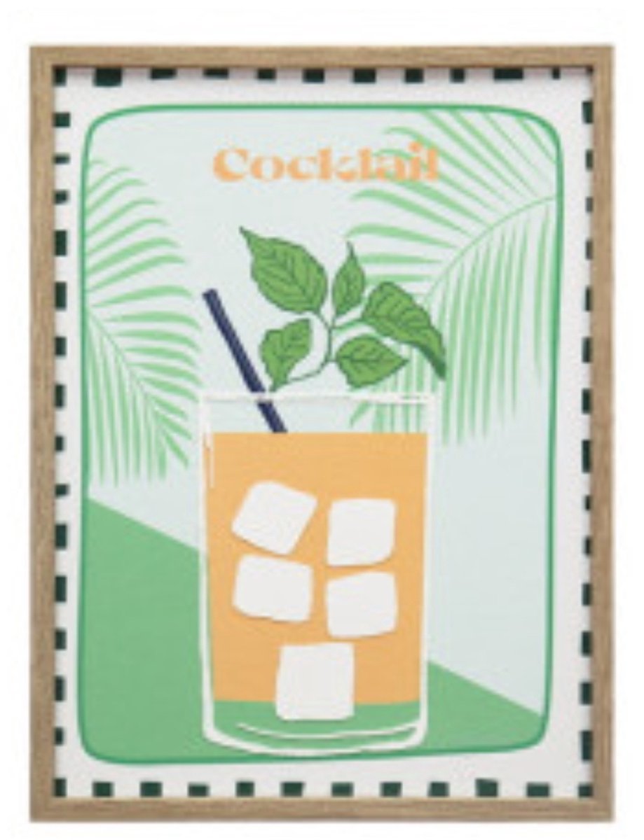 Cocktail groene schilderij - Item Int.