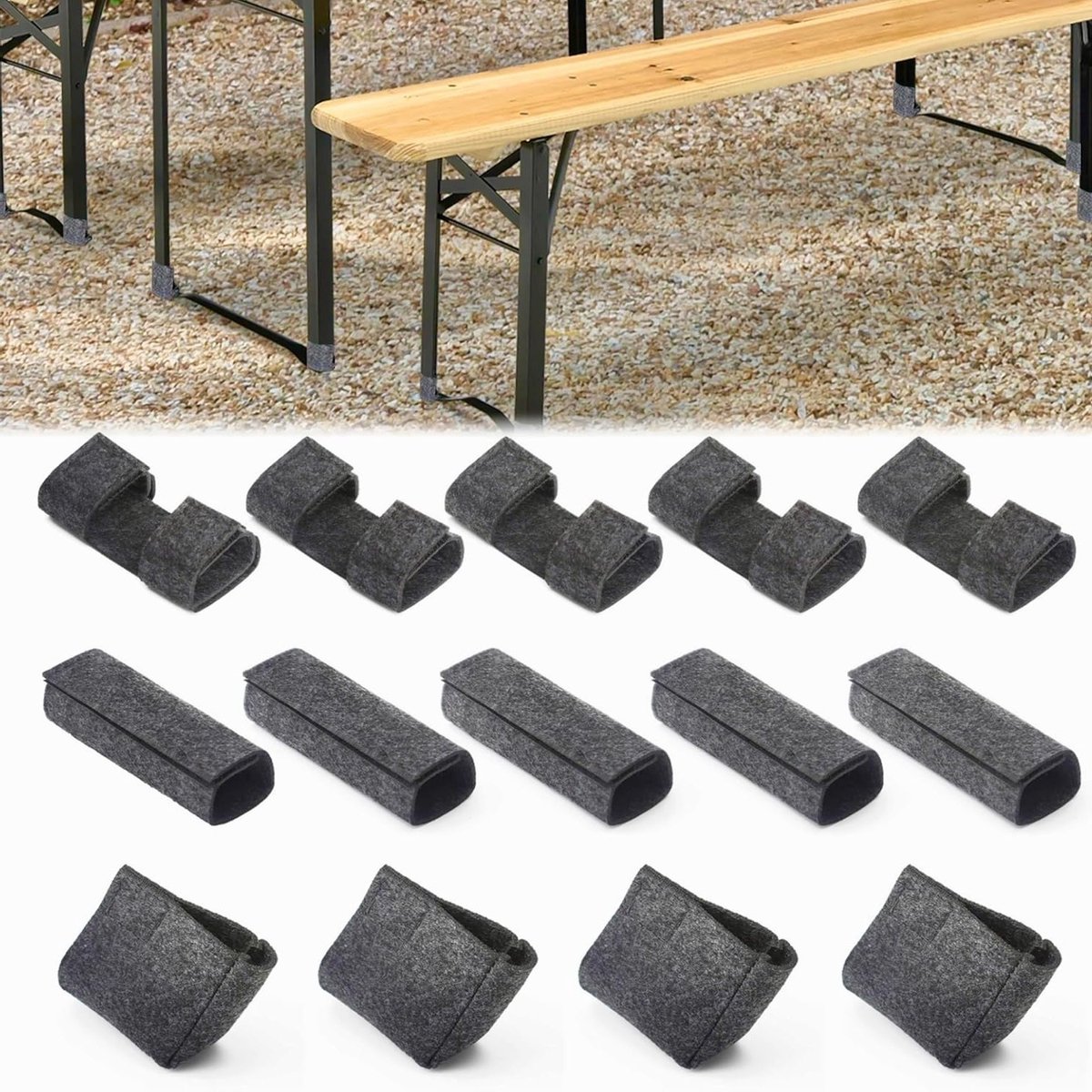 Allecta - Vloerbeschermers voor biertent - Set van 18 - Bescherming voor vloeren, tafels en stoelen