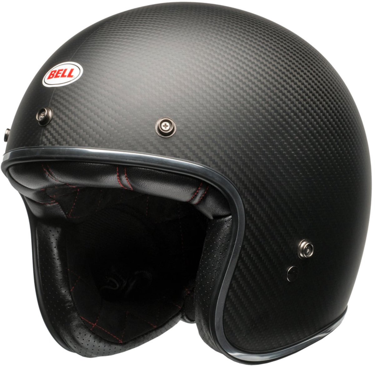 Bell Custom 500 Carbon Solid Mat Zwart Jethelm - Helm