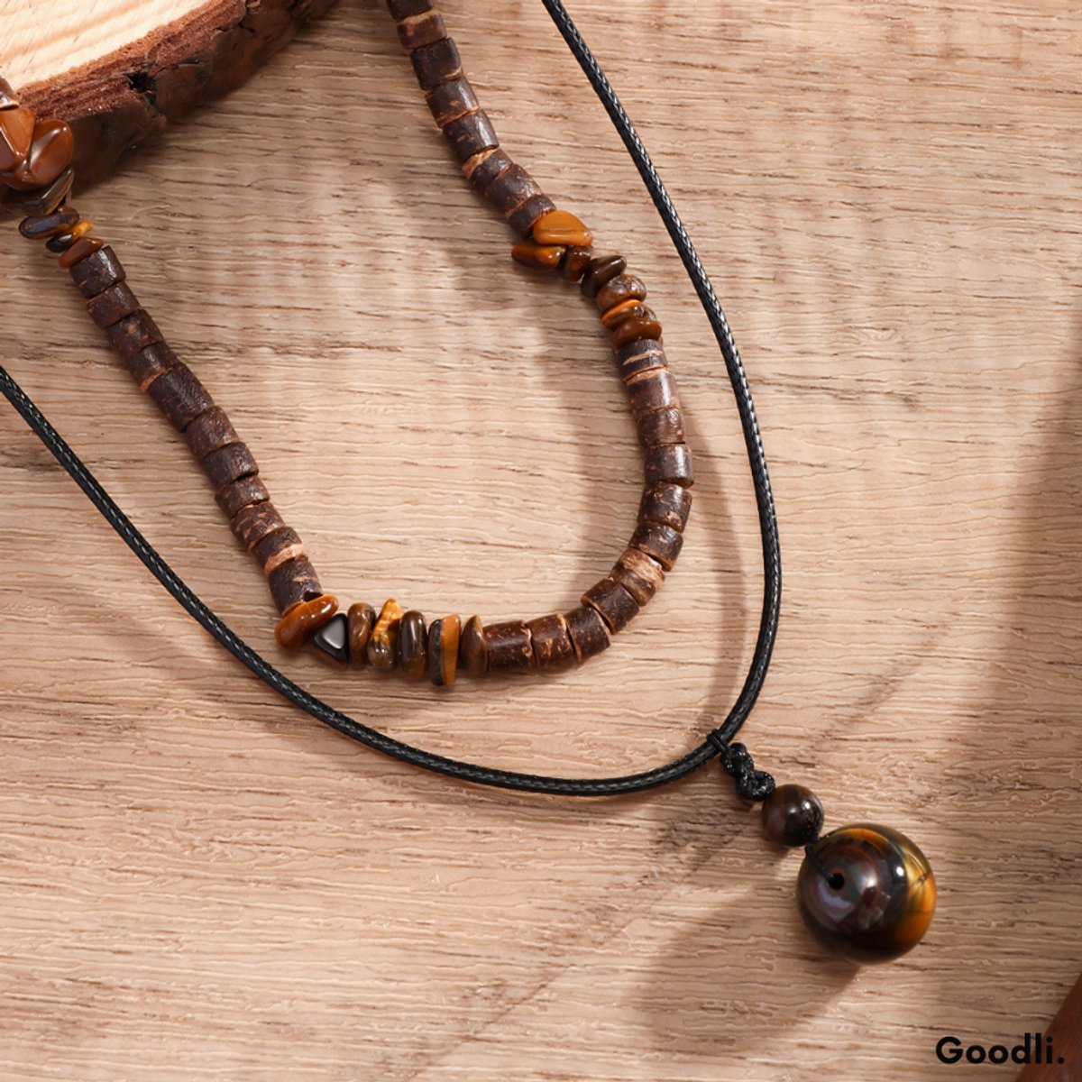 2-Delige Ketting Set – Handgemaakt – Bohemian Halsketting met Tijgeroog Kralen – Verstelbaar – Unisex Boho Sieraad – Perfect Cadeau voor Mannen & Vrouwen – Ideaal voor Festival, Strand, Vakantie & Dagelijks Gebruik — afbeelding 6