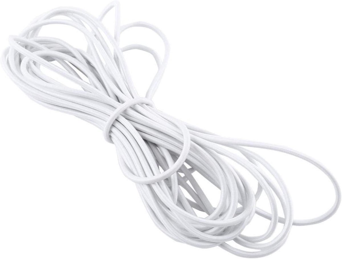Elastisch Koord 10m - Rekbaar Bungee Touw, 5mm Rond Rubber Koord voor DIY, Kamperen en Kayak Accessoires