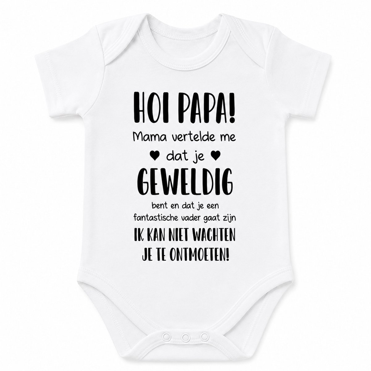 baby rompertje met tekst bekendmaking aankondiging zwangerschap zwanger in verwachting Hoi papa, mama vertelde me dat je geweldig bent en dat je een geweldige vader wordt. .. ontmoeten korte mouw maat 56 Cadeau voor de liefste aanstaande Vaderdag