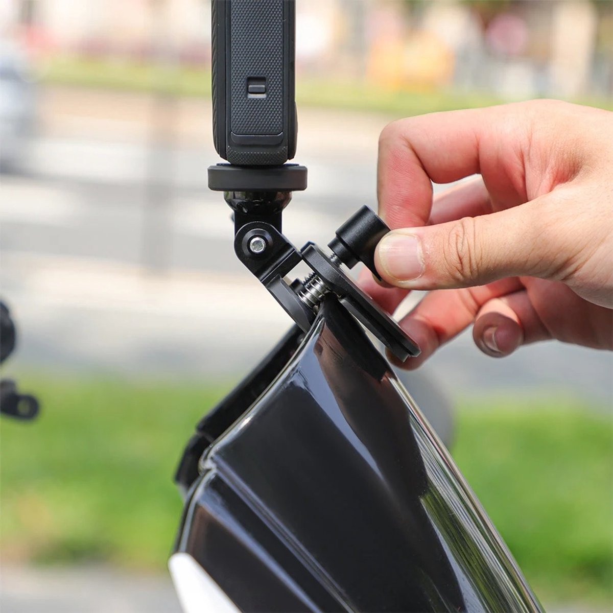Motor Camera Mount Aluminium – Universele Action Camera Beugel – Voor GoPro, Insta360 & DJI Osmo – Verstelbare Klembevestiging voor Motor & Voorruit