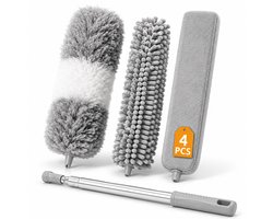 BOTC Telescopische Plumeau met Telescoopsteel - 4-Delige - Tot 250 cm - Plumeau uitschuifbaar - Duster