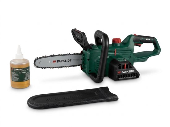 PARKSIDE accu-kettingzaag 20V – terugslagrem – automatisch oliesysteem