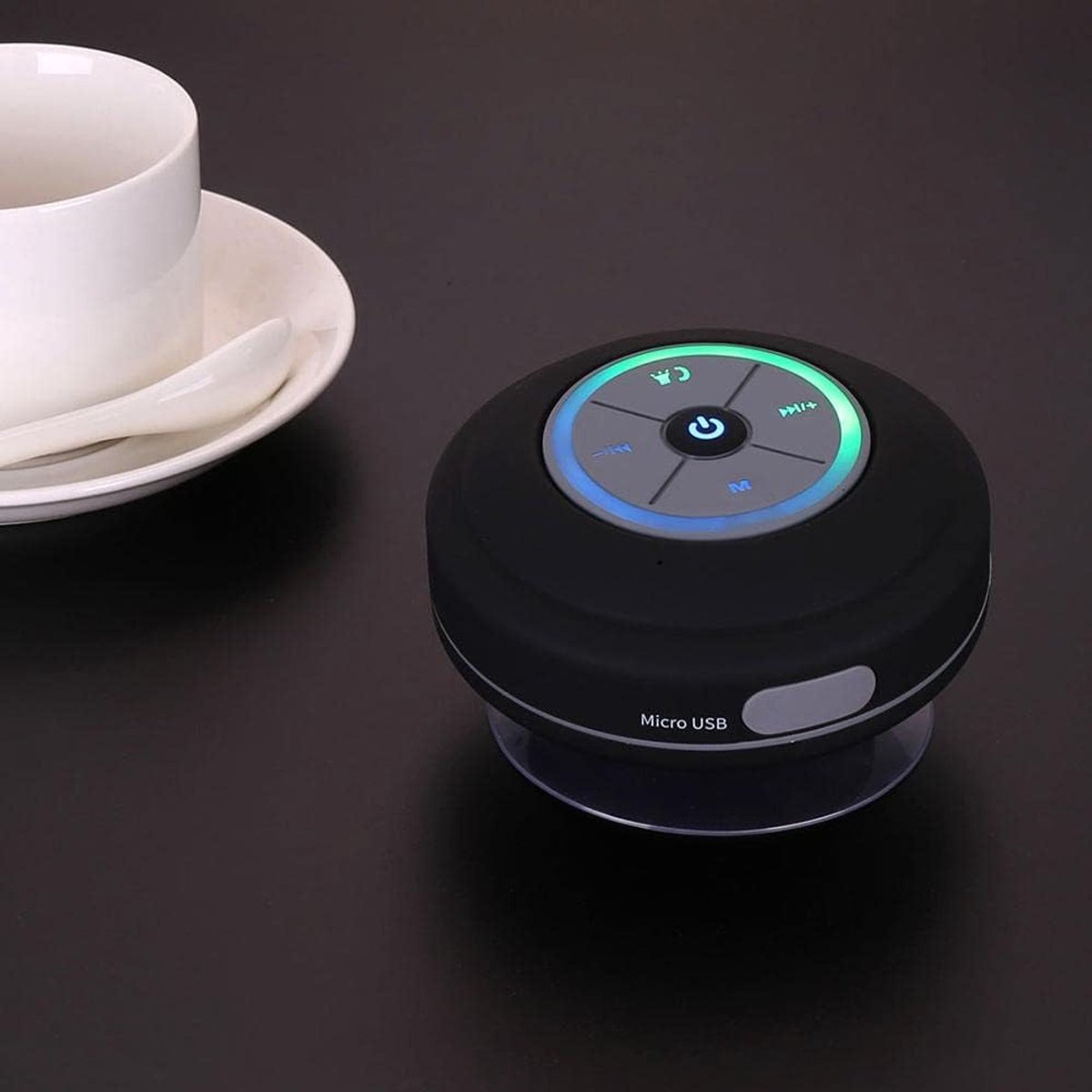 Draadloze Speaker - Waterproof Speaker - Muziek Luisteren - Met Zuignap - 100x100x70mm - Zwart