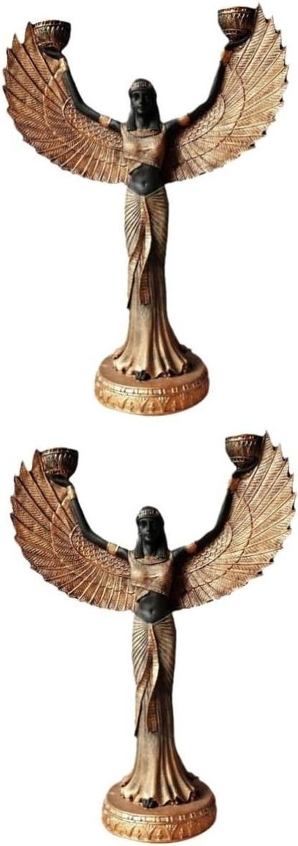 Kaarsenhouder Beeld - Hars Kandelaar - Sfeerverlichting Huis - Mythologische Figuren - 17x12x6CM - Zoals Afgebeeld