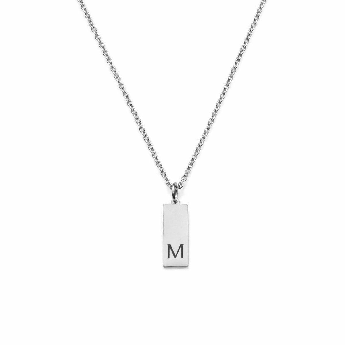 Initiaal Ketting Zilver