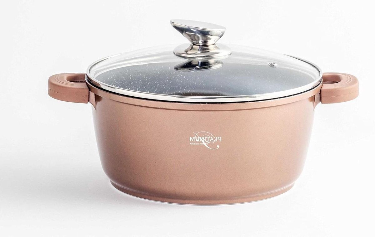 Kookpan - Soeppan Aluminium - Heerlijke Gerechten - Marmeren Coating - Ø 20 cm - Koper
