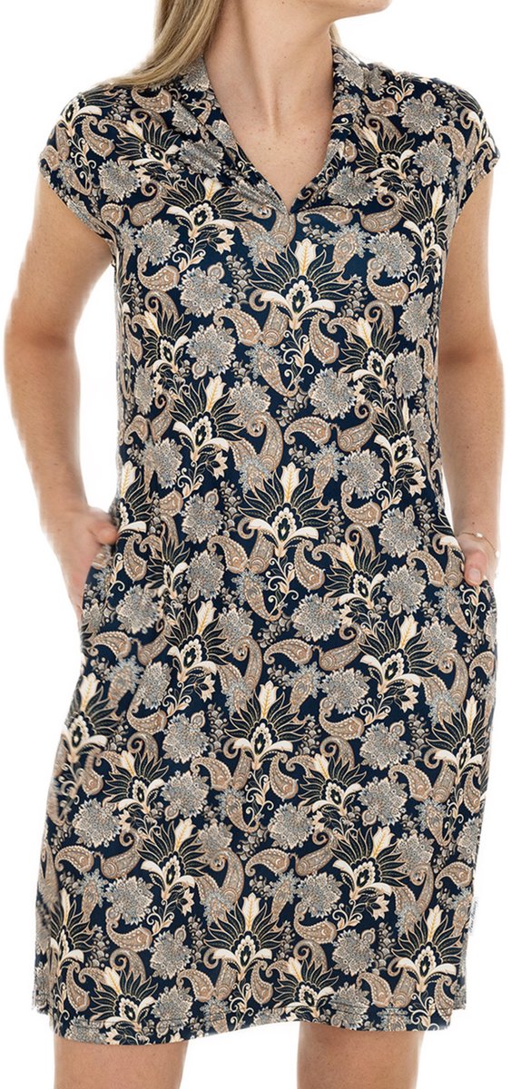 Func Factory dames Jurkje Sandy dark paisley maat 42