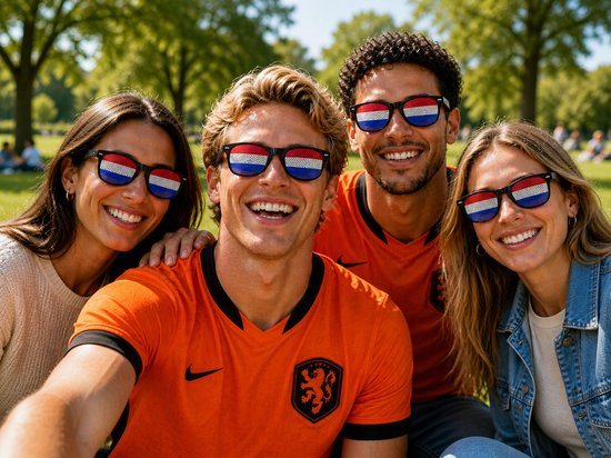 Nederland Oranje Zonnebril - VlaggenBril - HupHollandHup - Supporters Bril - Oranje Fans - Koningsdag / WK / EK / Festival — afbeelding 4