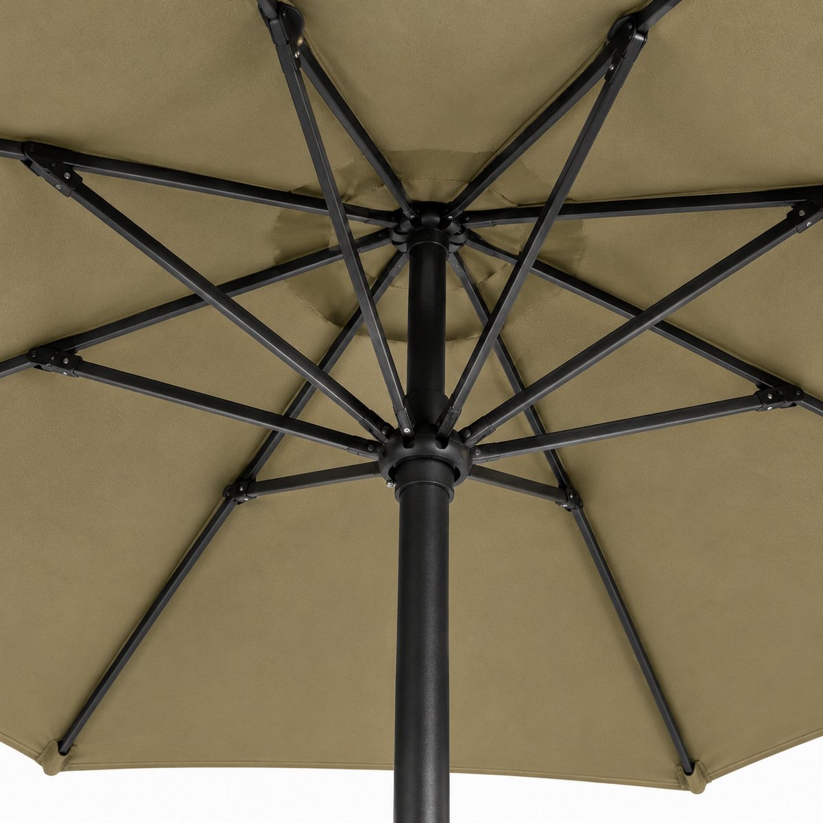 Stokparasols - Strandparasols - Balkonparasols - Parasol - 350cm - Waterdicht - UV-bescherming - Beige - Weerbestendig & in hoogte verstelbaar Balkonparasol Tuinparasol Patioparasol Zonwering UV-bescherming Opvouwbare marktparasol – foto 2
