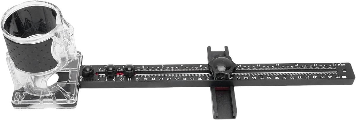 Freesmal Routergeleider - Houtbewerking Aluminium - Nauwkeurig Frezen - 4-in-1 Systeem - 85 mm tot 365 mm - Aluminiumkleur