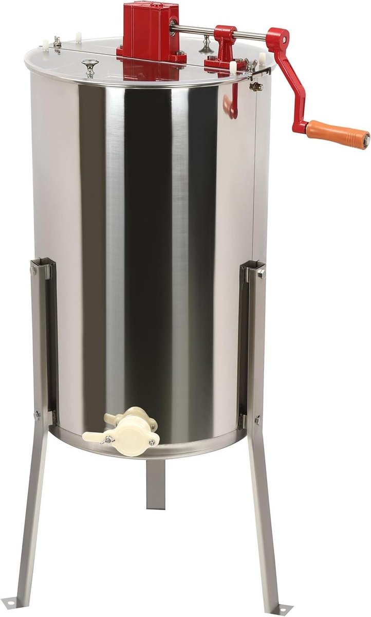 Honing Extractor - Honing Spinner - Honing Extraheren - Handmatige Crank Bediening - 4 Frames - Zilver