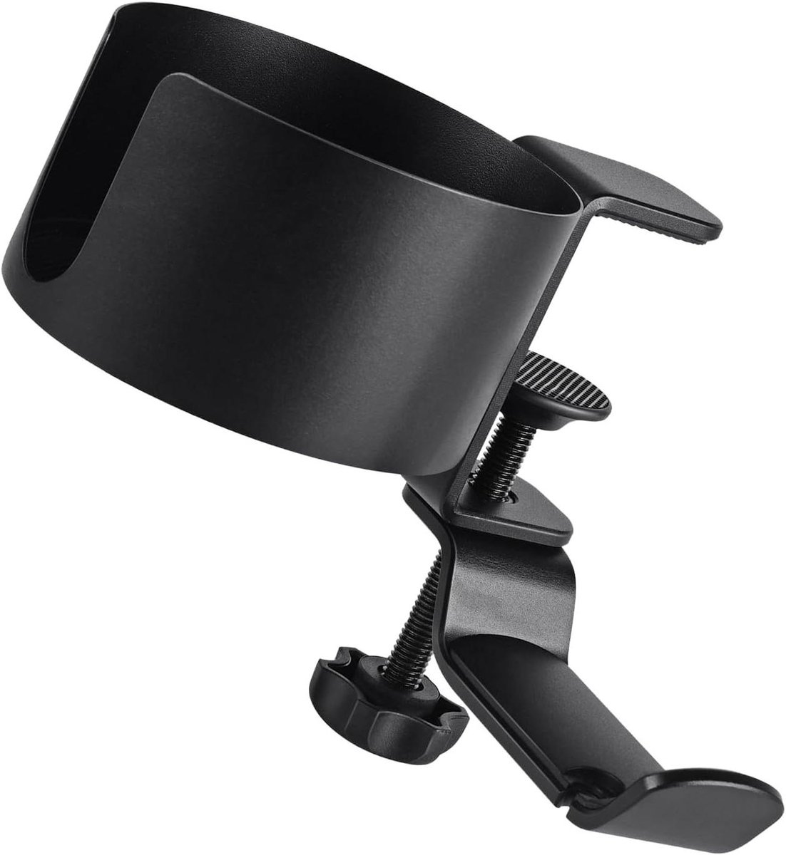 Onder Bureau Houder - Koptelefoon Beker - Bureau Organisatie - 360 Graden Rotatie - Compact Ontwerp - Zwart