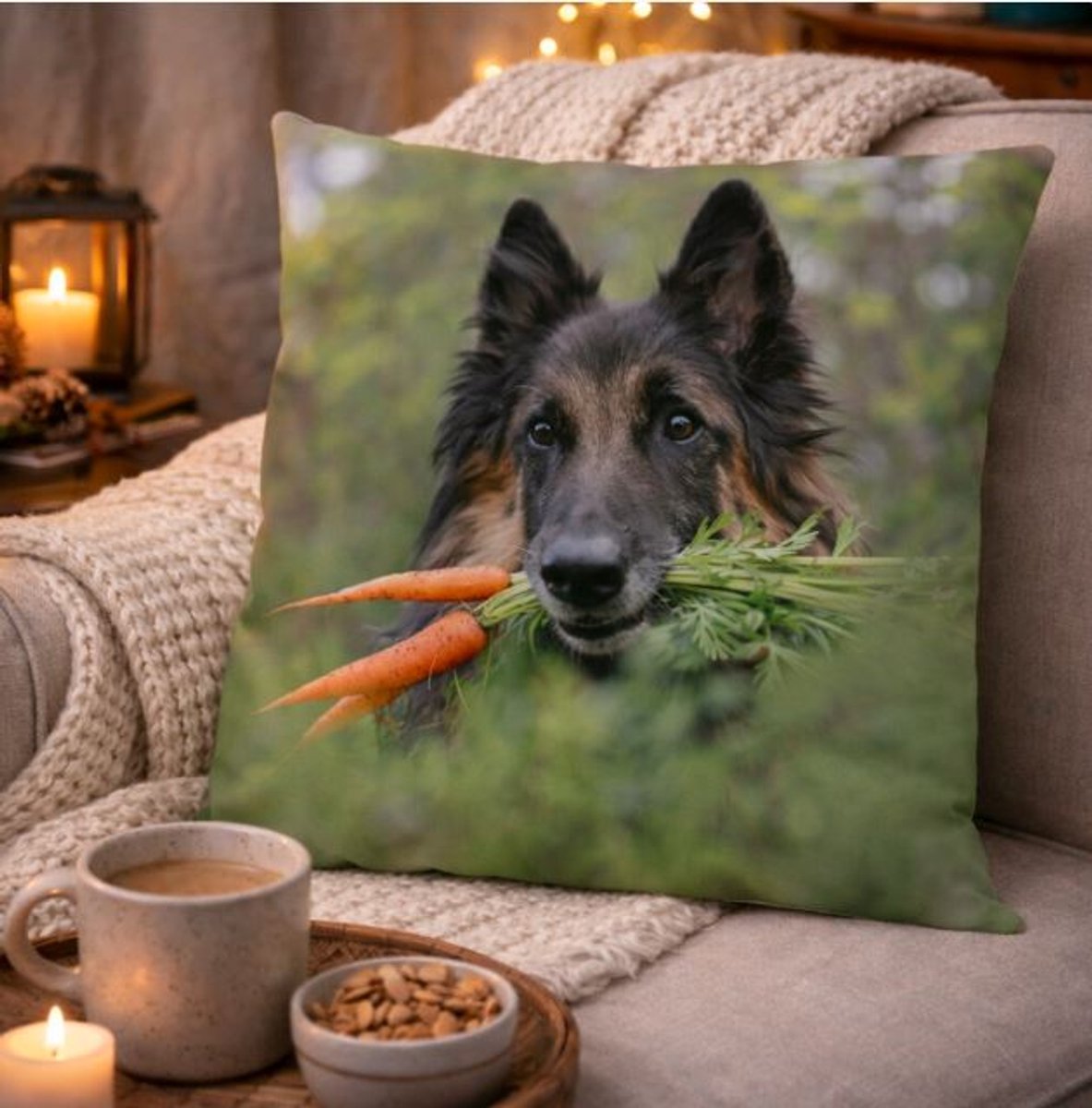 Dieren kussenhoes Hond - Fotoprint - Sierkussen - 45x45 cm