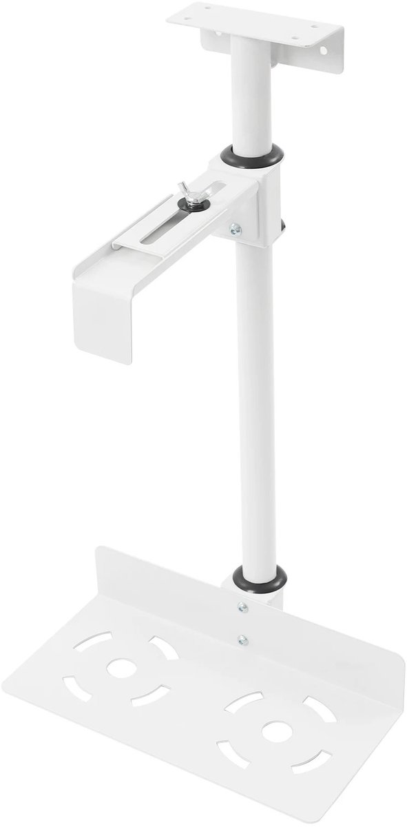 M-Goods - PC Houder Onder Bureau - Verstelbare CPU Beugel - PC Kast Houder - Ruimtebesparend - Wit
