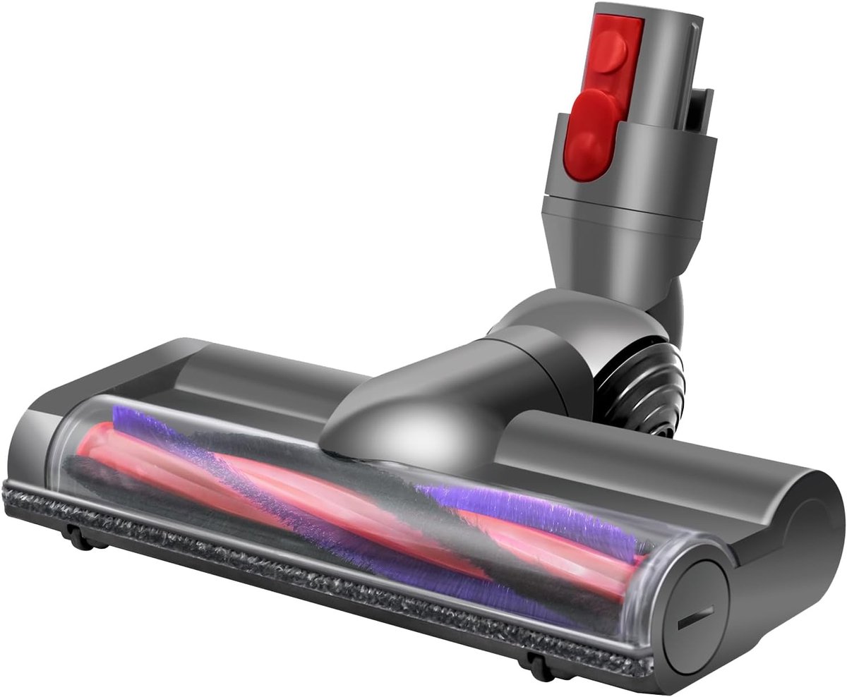 Eén borstelkop geschikt voor Dyson V7, V8, V10, V11 en V15, een accessoire met anti-klitfunctie, geschikt voor direct aangedreven reinigingsborstelkoppen, geschikt voor harde vloeren en tapijten.