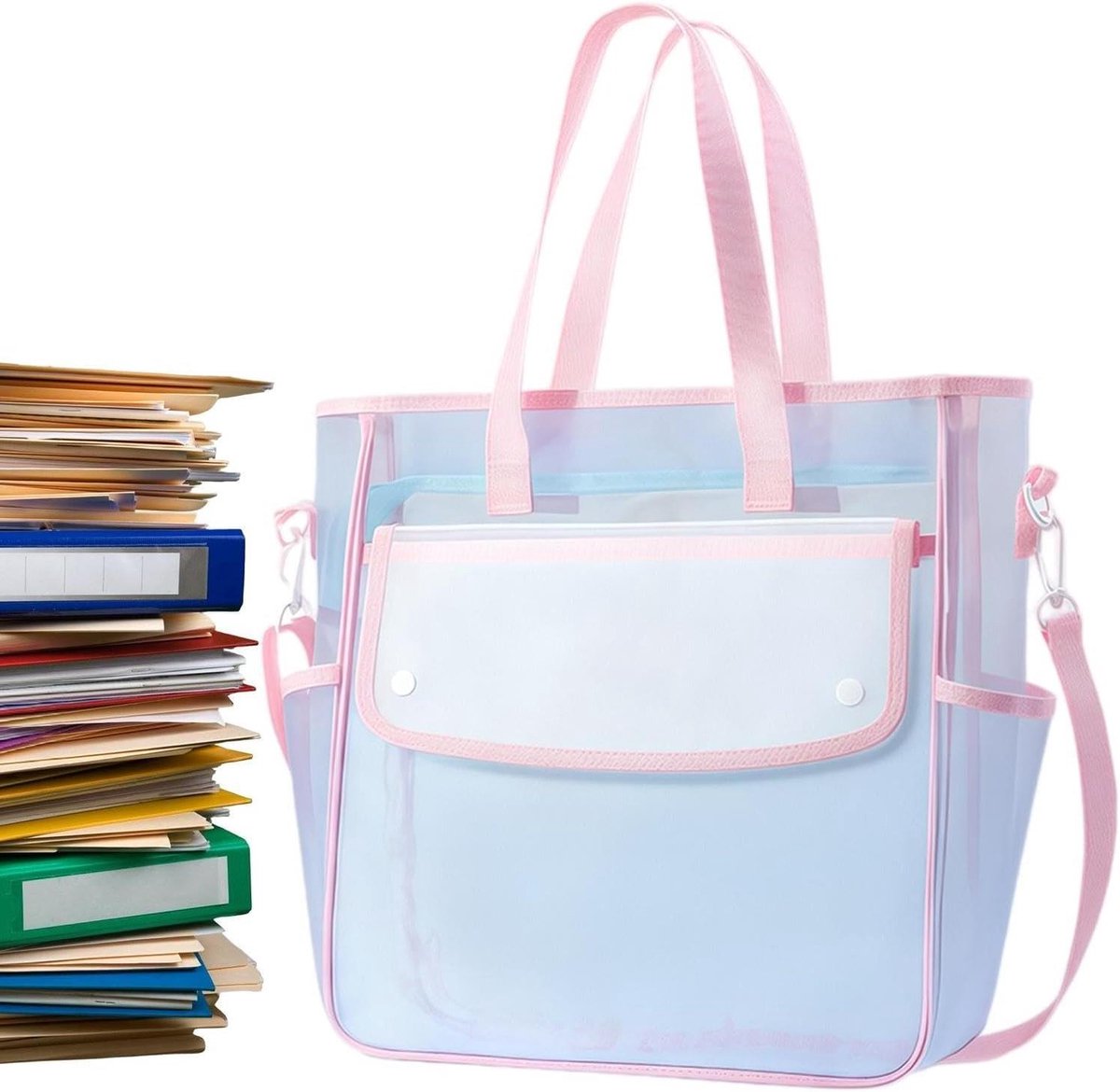 Documenten Opberger - Opbergpouch Bestanden - Reizen School - Mesh Compartimenten - 30 x 33 x 10cm - Roze