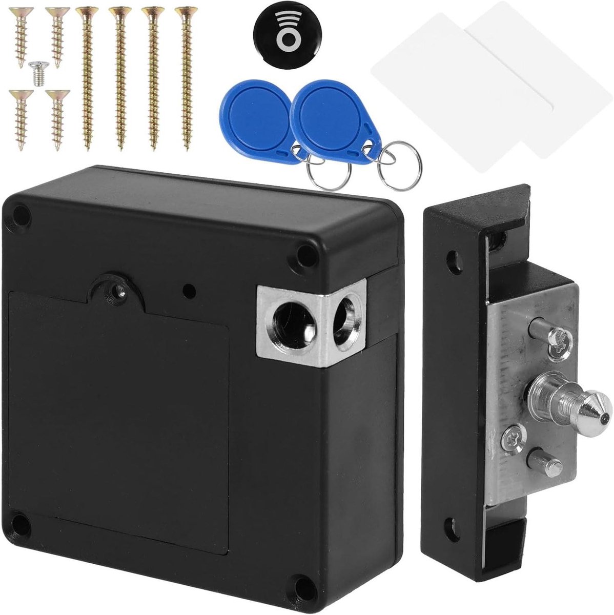 Elektronisch Kastslot - RFID Slot - Kasten Beveiligen - Programmeerbaar - Tot 38mm Hout - Zwart