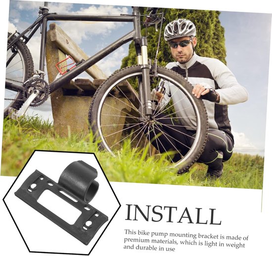 Fietspomp Houder - Pomp Bevestiging - Fietsen Onderweg - Lichtgewicht Plastic - 8.5x6cm - Zwart — afbeelding 5
