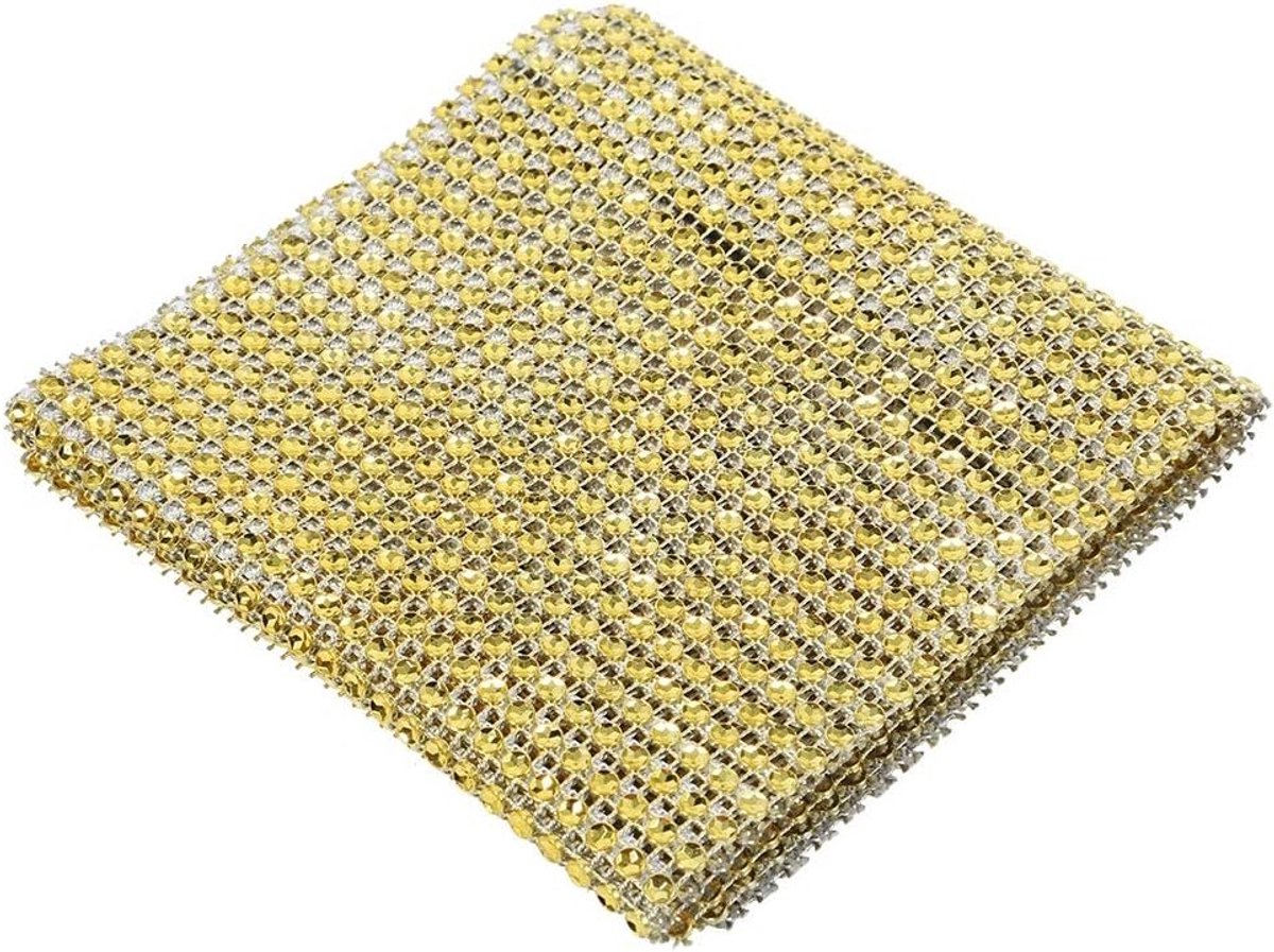 Elegante Servetringen met Strass en Diamant Mesh voor Bruiloften en Feestelijke Dinerdecoratie in Goud en Zilver