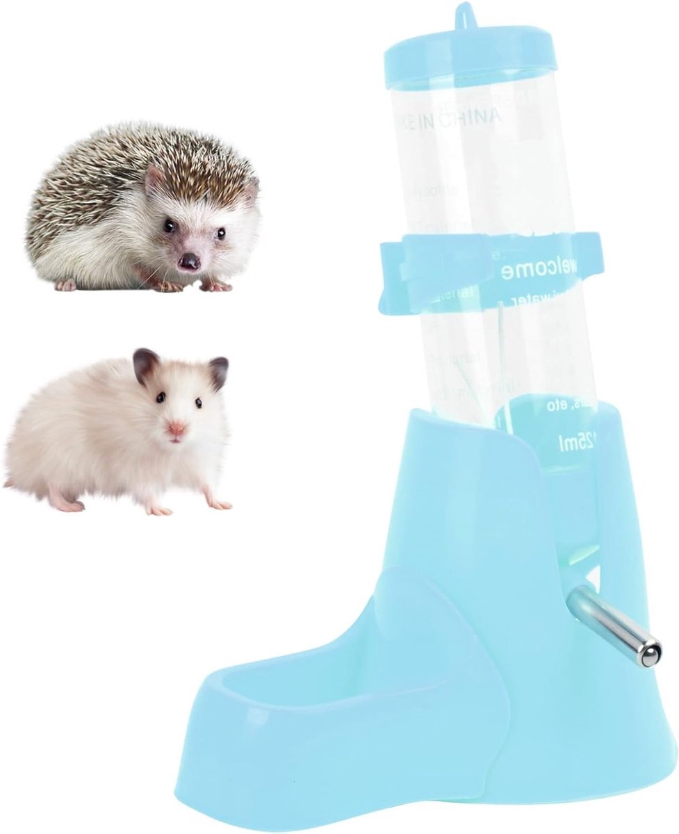 Automatische Waterfles voor Hamsters en Kleine Dieren - 3-in-1 Drinkfles 125ml voor Konijnen, Chinchilla's en Eekhoorns met Gemakkelijk Te Vullen Systeem