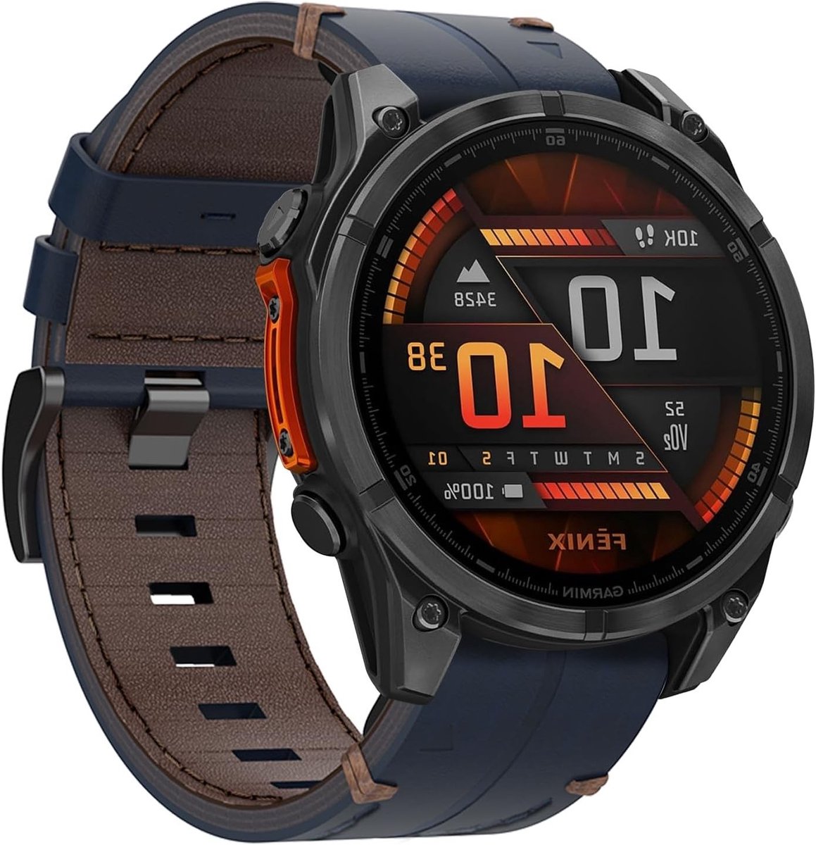 Leren Horloge Band Geschikt voor Garmin Fenix 8, Fenix 7X, Fenix 6X en Enduro - 26 mm Vervangband met Snelle Bevestiging voor Sport en Avontuur