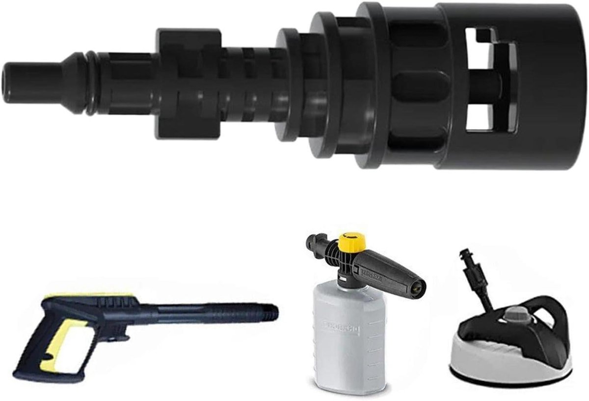 Hogedrukreiniger Adapter - Slang Koppeling - Tuinonderhoud - Snelle Aansluiting - 13 cm - Grijs