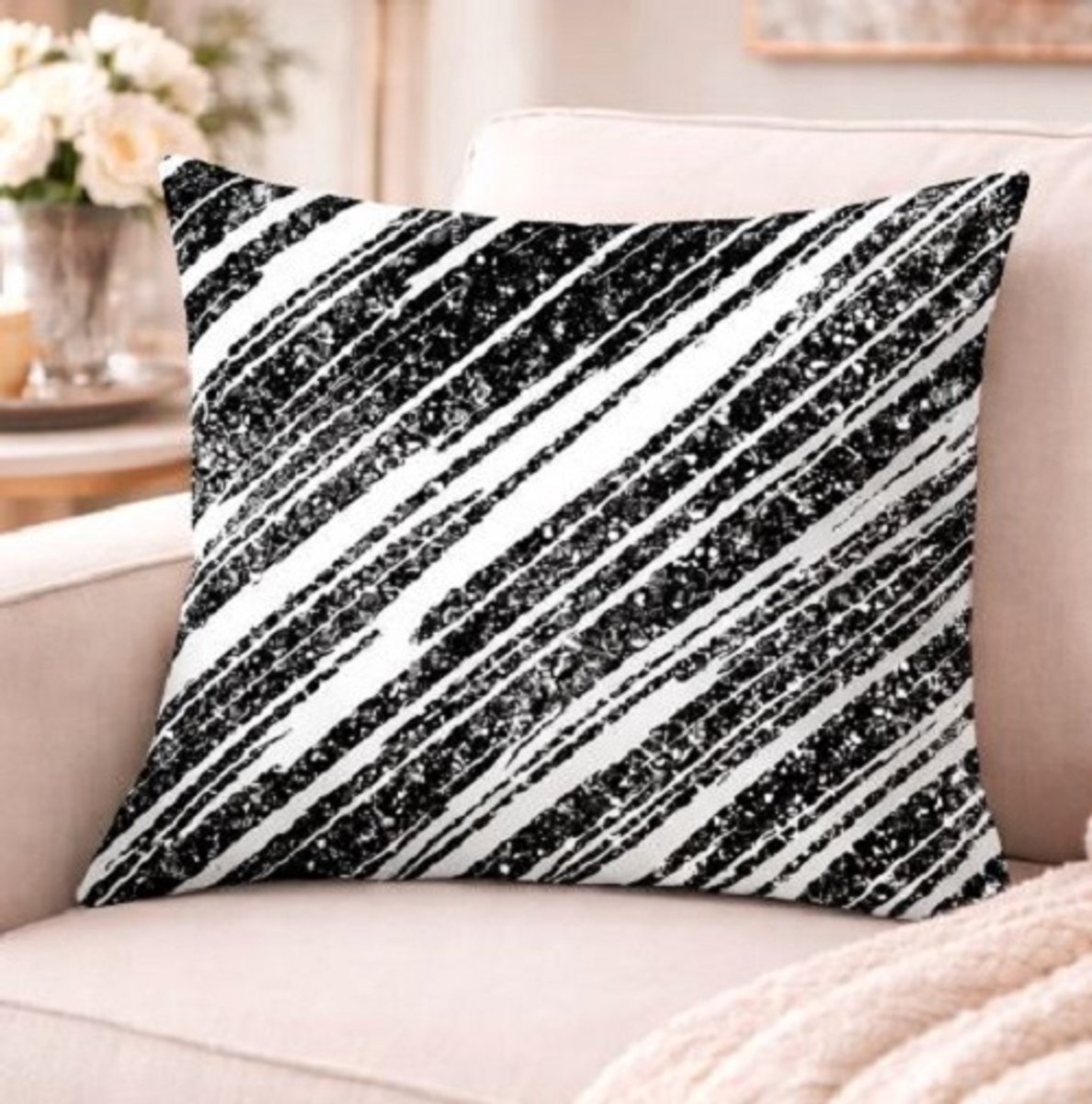 Black & White Living Collection Kussenhoes - 45 x 45 cm