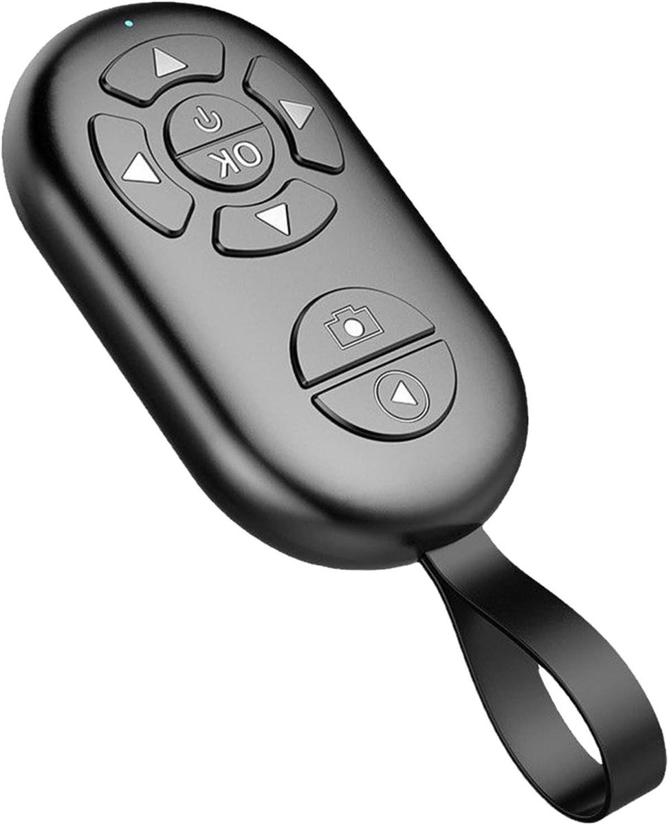 Camera Afstandsbediening - Draadloze Knop - Foto's Maken - Bereik 10 Meter - Compact Formaat - Zwart