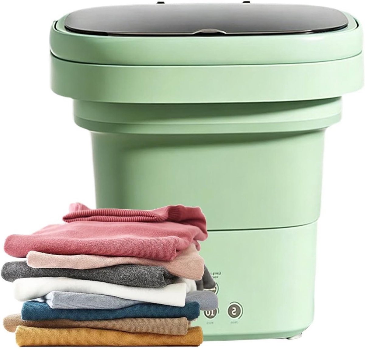 Reiswasmachine Compacte Wasmachine Kleine Was Opvouwbaar Ontwerp 6 Liter Groen