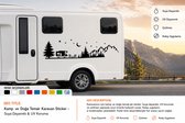 Camping Bos Landschap Berg Sticker - Decoratie voor Camper & Caravan - 139x29,5 cm