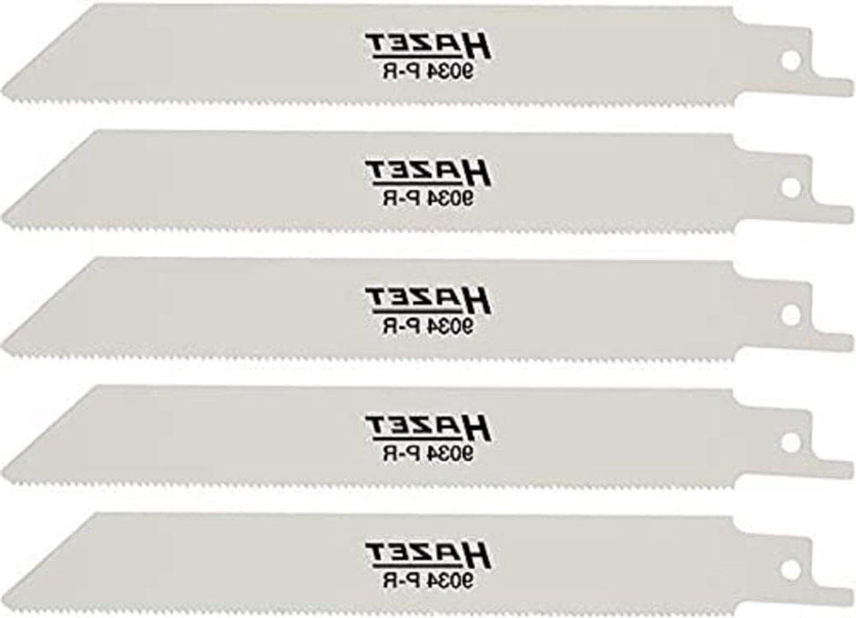 Reciproke zaagbladen - Metaalzaagbladen - Metaal zagen - Afgeschuinde golvende tanding - 5 stuks - Zilver