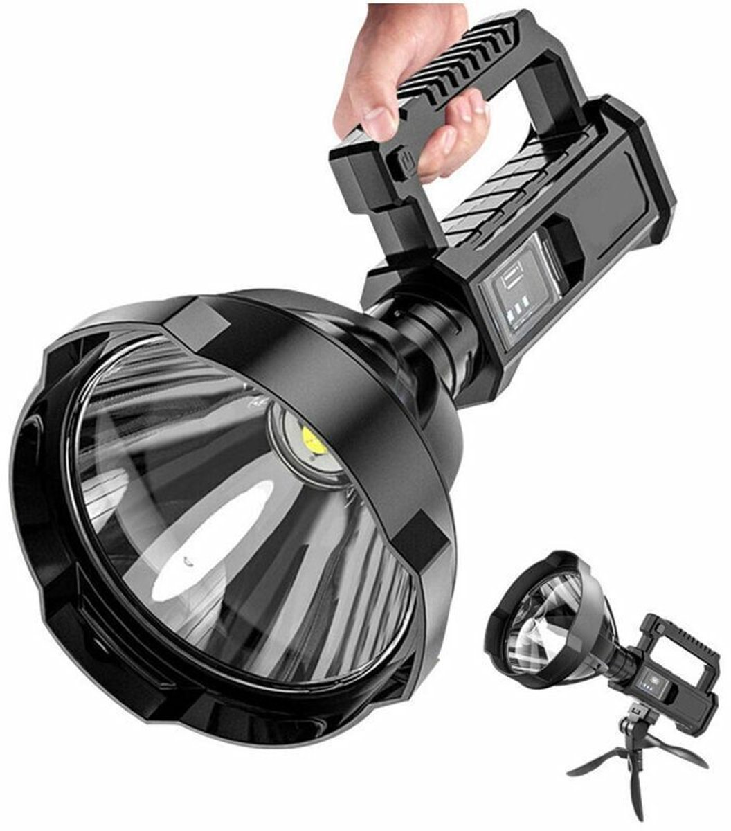 Krachtige LED-zaklamp, sterke waterdichte USB-oplaadbare vislamp, campingspotlight - 1 stuk