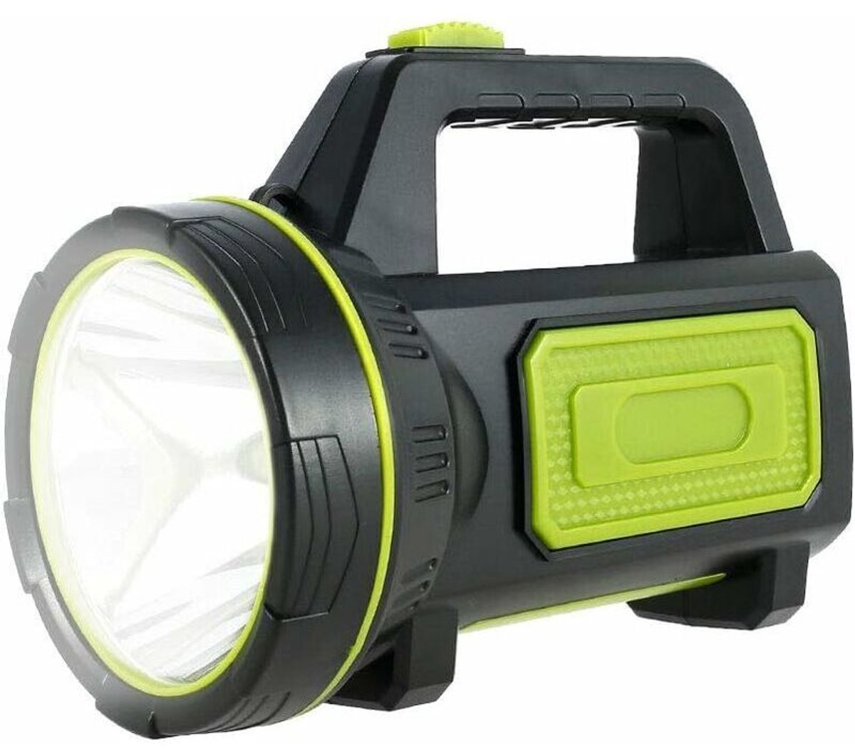 Krachtige, via USB oplaadbare LED-zaklamp geschikt voor een helderheid van 13.500 lumen, een 6.000 mAh-batterij en een zijlicht. Deze krachtige, waterdichte zaklamp is geschikt voor noodgevallen, jagen, wandelen en kamperen (geschikt voor zijlicht).