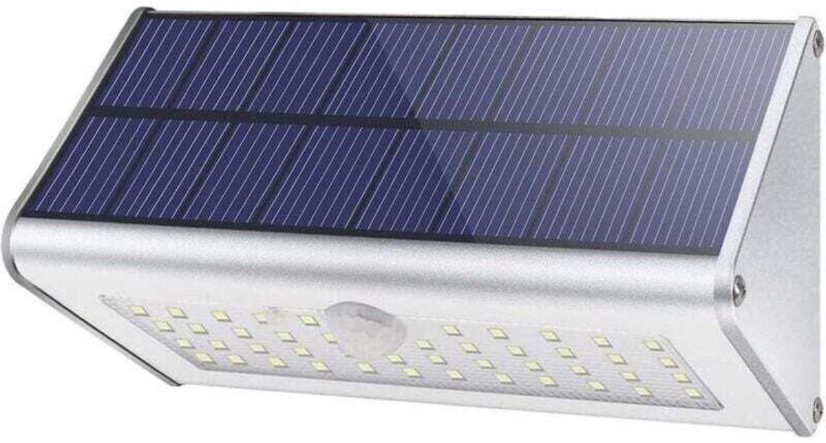 1100 lumen, 46 LED-parels, 4500mAh batterij, buitenlamp op zonne-energie, behuizing van aluminiumlegering, bewegingssensor, draadloze waterdichte nachtlamp, 4 slimme standen (wit licht)