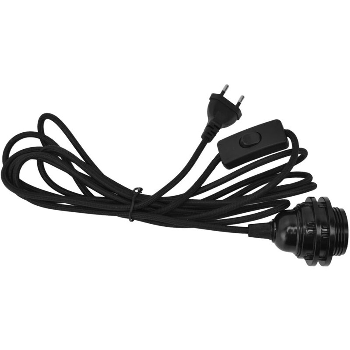 E27 pendellampfitting, geschikt voor schakelaar en bedrading, Europese standaardstekker, 100-240V