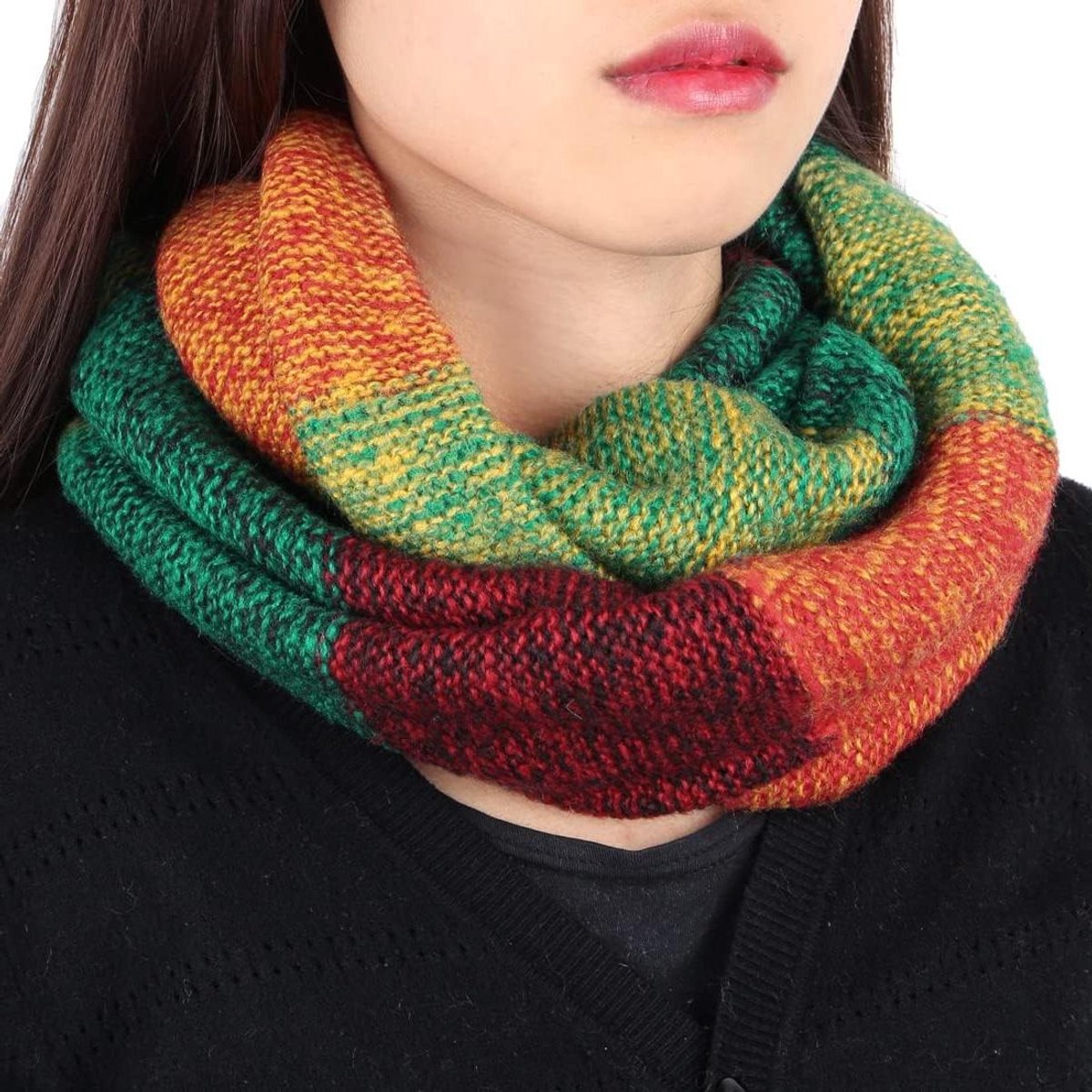 Gebreide Sjaal - Col Sjaal - Winter Warmte - Zachte Materiaal - 62 x 22 cm - Multicolor