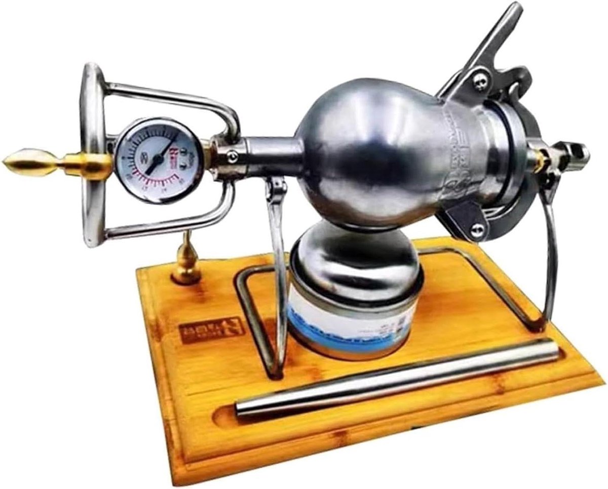 Popcorn Machine - Hand Popcorn Popper - Familie Bijeenkomsten - Roestvrij Staal - 360ml - Zilver