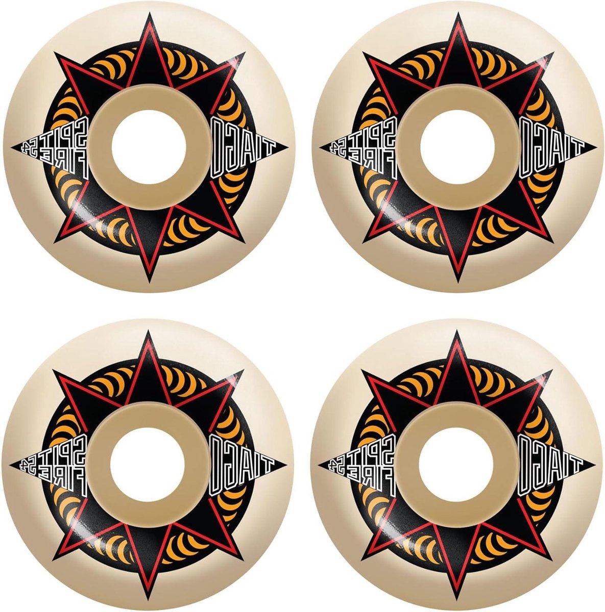 Skateboard Wielen Pro Wielen Straat Skaten Hoge Rebound Urethaan 54mm Natuurlijk