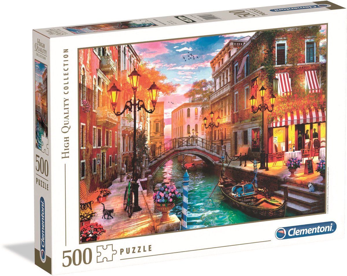Clementoni - Puzzel - 500 Stukjes - Zonsondergang VenetiÃ« - Puzzel Voor Volwassenen en Kinderen vanaf 14 Jaar - High Quality Collection — afbeelding 2