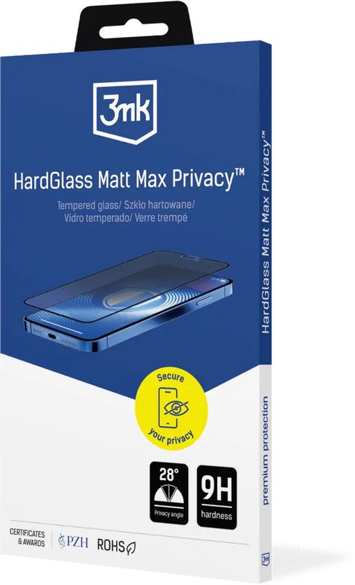 Film de protection en verre trempé 3Mk pour Apple iPhone 17 Pro, verre dur mat
