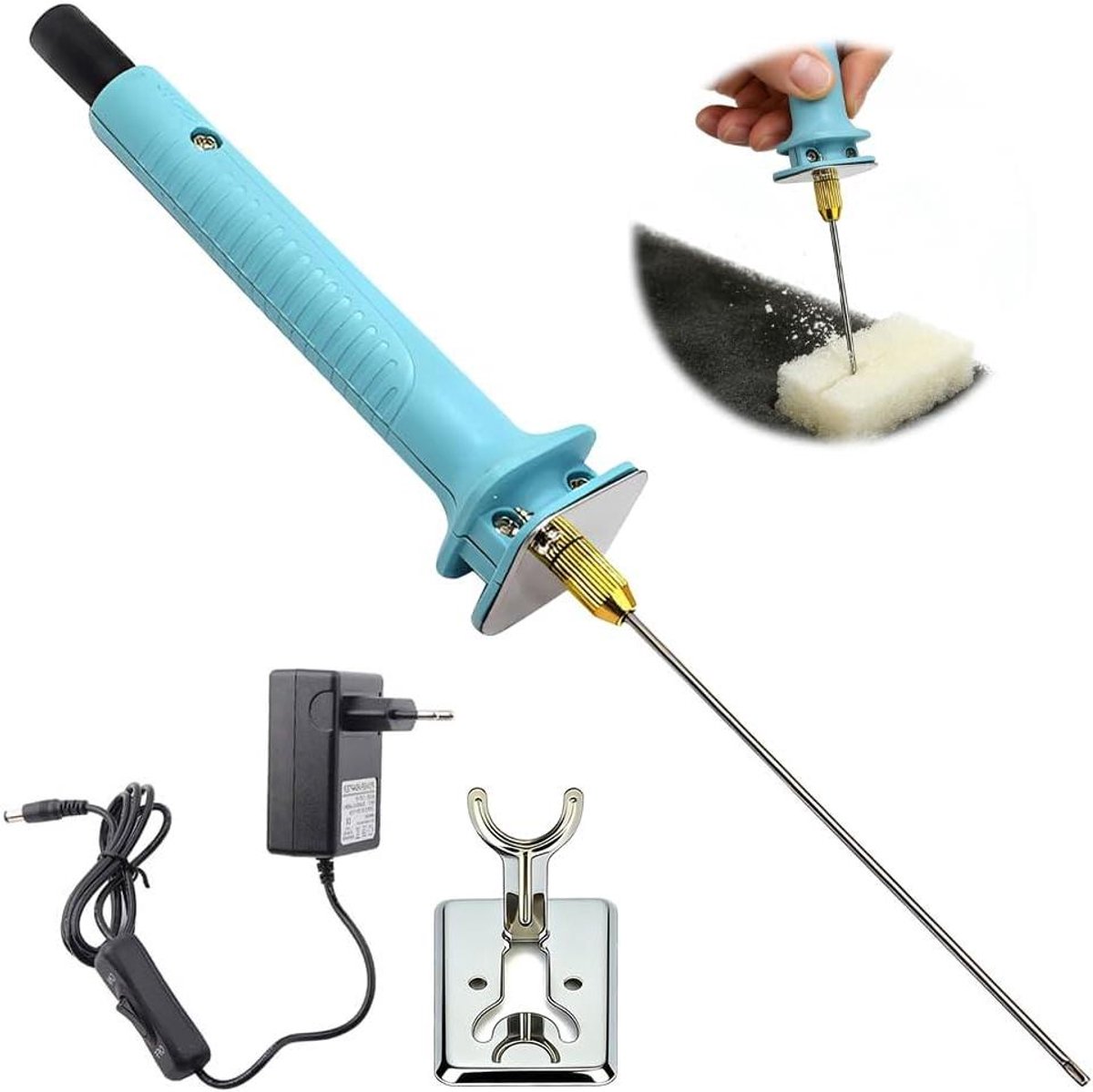 Elektrische Foam Cutter - Styrofoam Snijder Hitte Draad - Modelbouw Hobby - Snel Verwarmend - 15 cm - Zwart