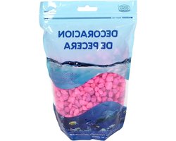 Aquariumgrind Natuursteen - Decoratief Substraat - Aquarium Inrichten - Veilig Materiaal - 1 kg - Roze