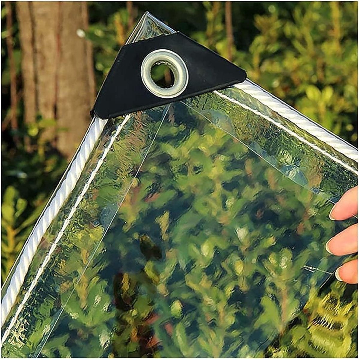 Waterdicht Dekzeil - Transparante Afdekking - Tuinmeubelen Beschermen - Zwaar Belastbaar - 4 m x 68 m - Doorzichtig