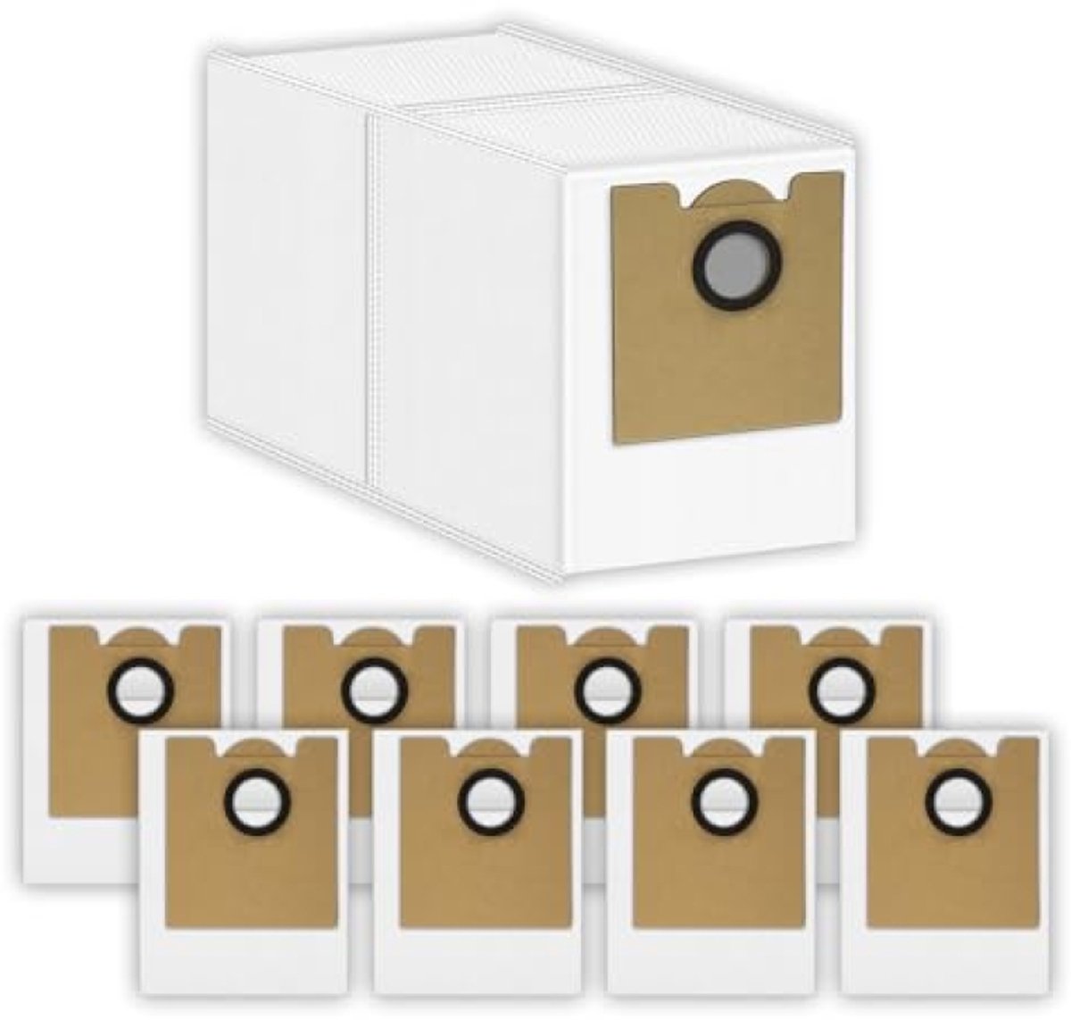 9 Stofzuigerzakken Compatibel met Lefant M2 Plus / M2L Plus / M2S Plus / M350 Robotstofzuiger - Wegwerpzakken